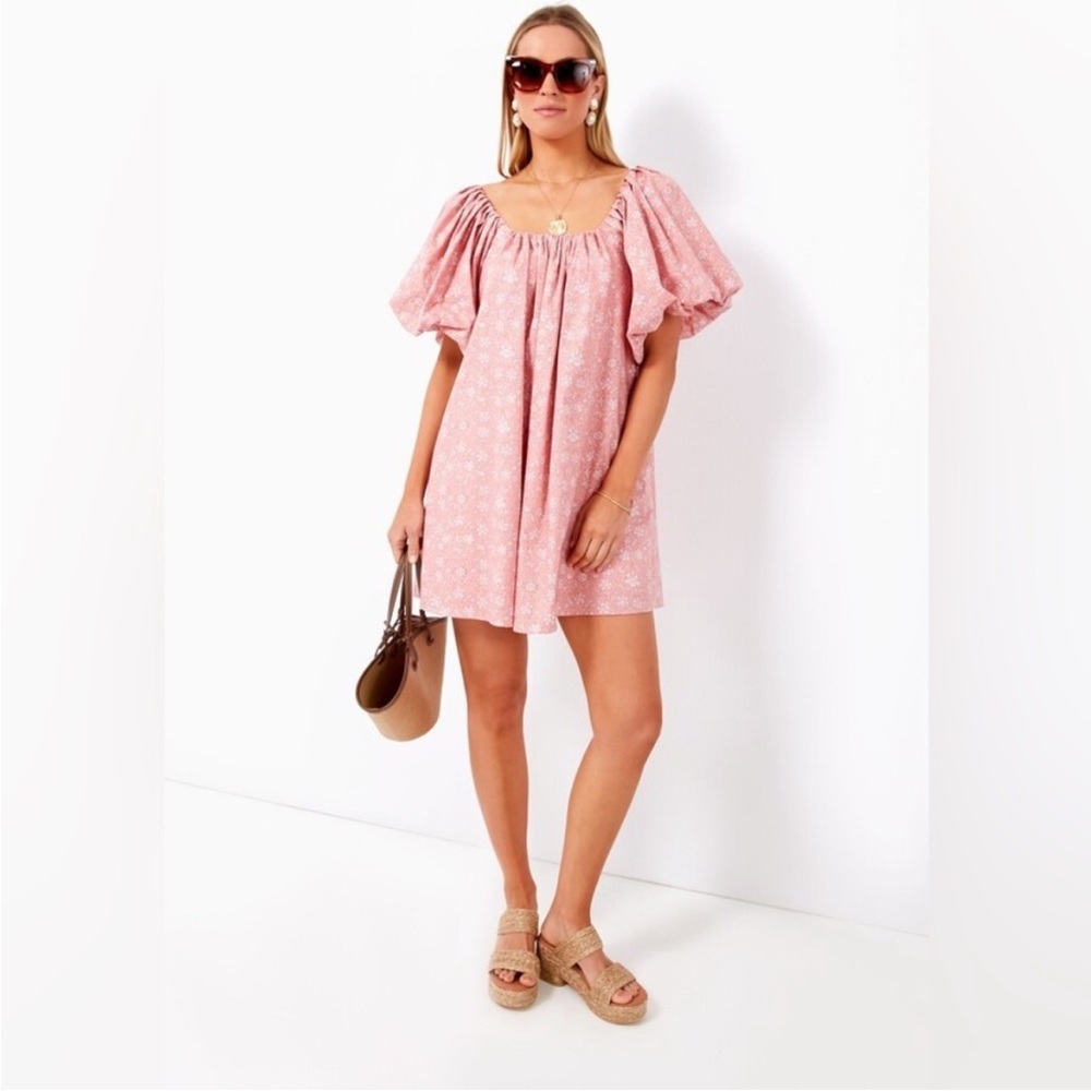 Hyacinth House Oakley Pink Relaxed Fit Floral Mini Dress Size Small